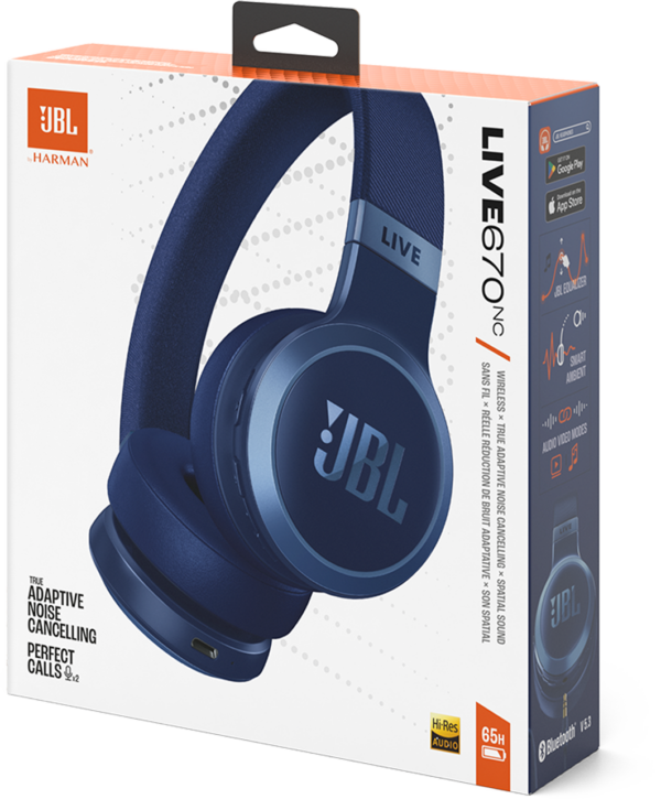 Casque Bluetooth JBL Live 670NC à réduction de bruit - Blue (JBLLIVE670NCBLU) – Image 11