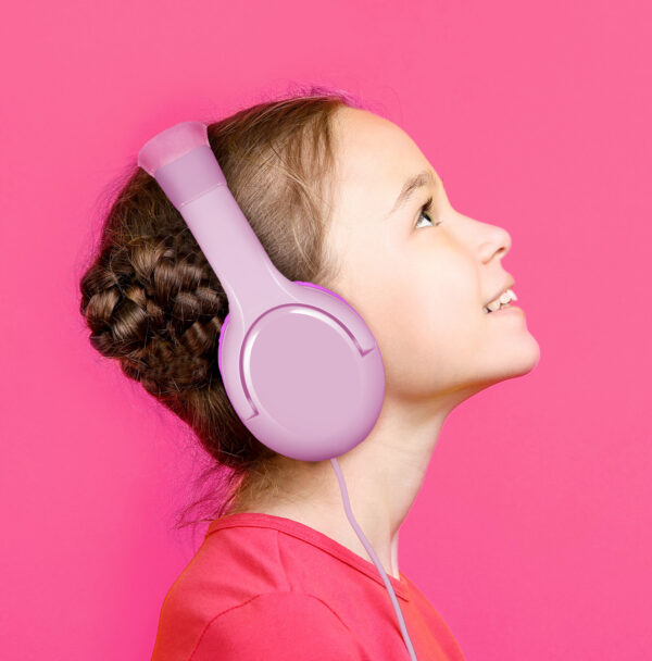 Casque CELLY pour enfants avec stickers - Rose - Jack 3,5 mm (KIDSBEATPK) – Image 3