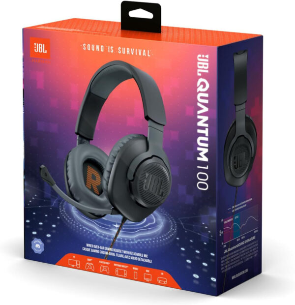 Prix Casque gaming JBL Quantum 100 - Jack 3,5 mm Noir (JBLQUANTUM100BLK) -  500.00 -  500.00 – Image 4