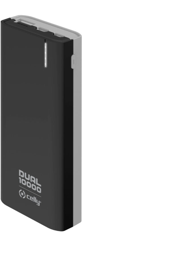 Banque d'alimentation CELLY PBDUAL10000 Noir - POWERBANK DUAL 10000MAH (PBDUAL10000BK) – Image 2
