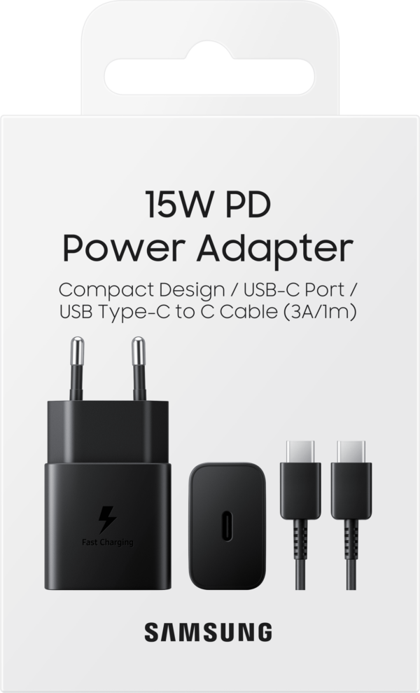 Chargeur Samsung Type-C vers Type-C 15W (EP-T1510XBEGWW) – Image 5