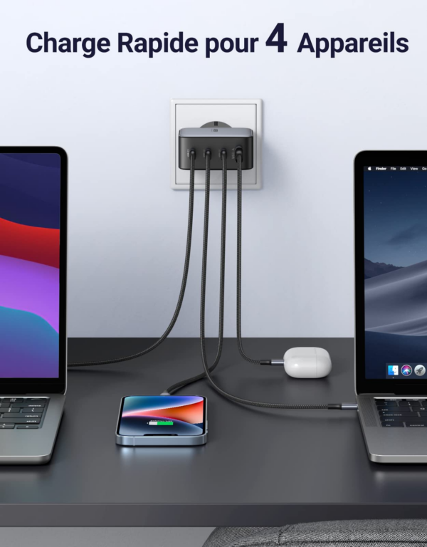 Chargeur Ugreen Nexode rapid 4 ports USB-C 100W (40747) – Image 2