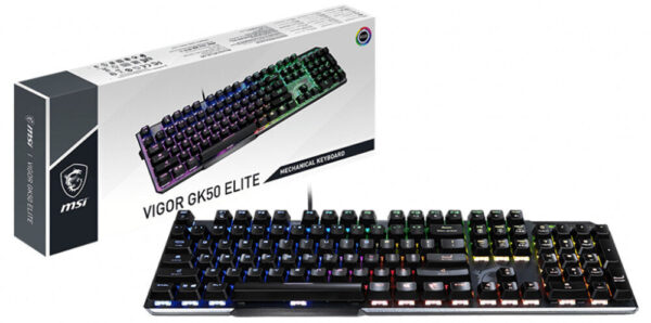 Clavier gaming rétroéclairé mécanique MSI VIGOR GK50 elite - AZERTY (S11-04FR231-CA)