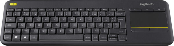 Clavier sans fil avec pavé tactile intégré Logitech Wireless Touch Keyboard K400 Plus Noir (AZERTY, Français) – Image 2