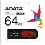 Clé USB 2.0 ADATA 64Go plastic Noir (AC008-64G)