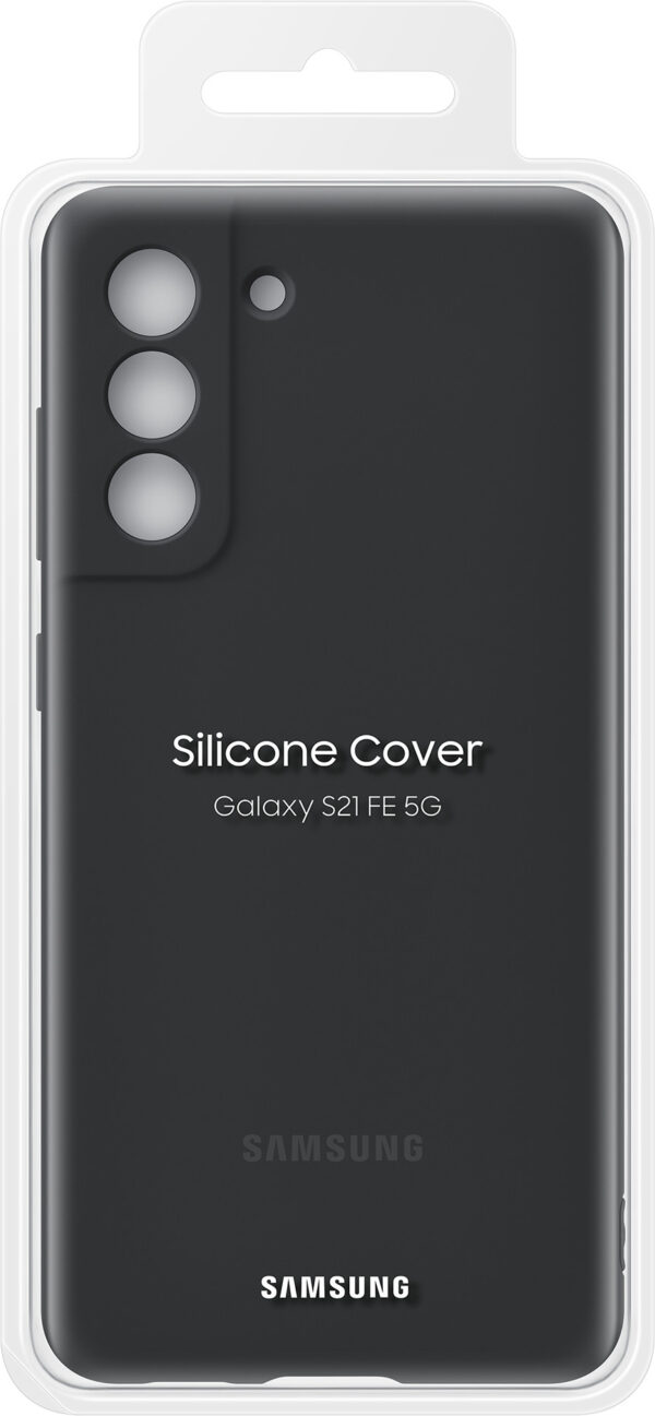 Coque Samsung en silicone Galaxy S21 FE Noir (EF-PG990TBEGWW) – Image 2