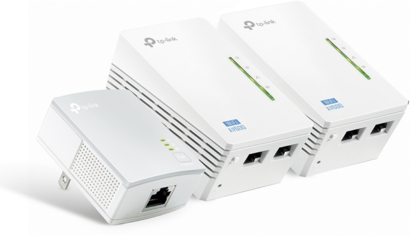 CPL TP-Link Extender AV600 2-port Powerline Wi-Fi Extender 3-pack KIT 600 Mbps (TL-WPA4220 TKIT)