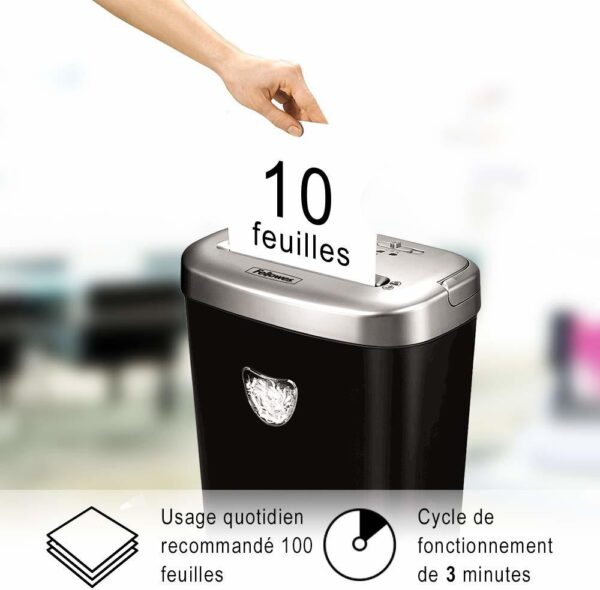 Déchiqueteuse Fellowes Powershred® 53C à Coupe Croisée (4653101) – Image 3