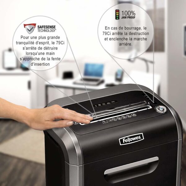 Déchiqueteuse Fellowes Powershred® 79Ci à Coupe Croisée (4679001) – Image 5