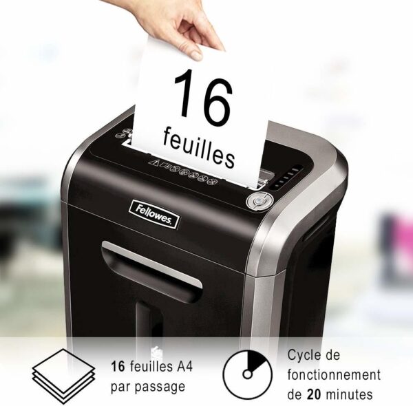 Déchiqueteuse Fellowes Powershred® 79Ci à Coupe Croisée (4679001) – Image 6
