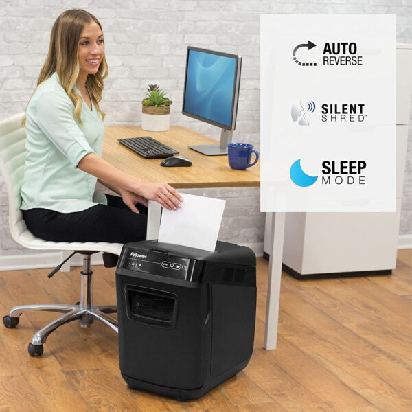 Destructeur de documents Fellowes AutoMax™ 150C Coupe croisée (4680101) – Image 2