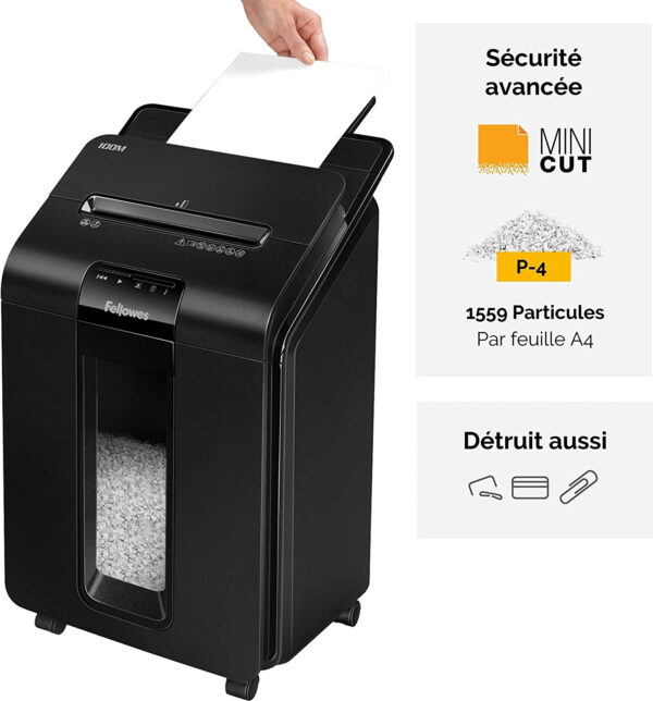 Destructeur Fellowes AutoMax™ 100M Mini-Cut (4629201) – Image 4