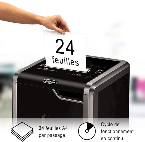 Destructeur Fellowes Powershred® 225Ci Coupe croisée (4622001) – Image 3