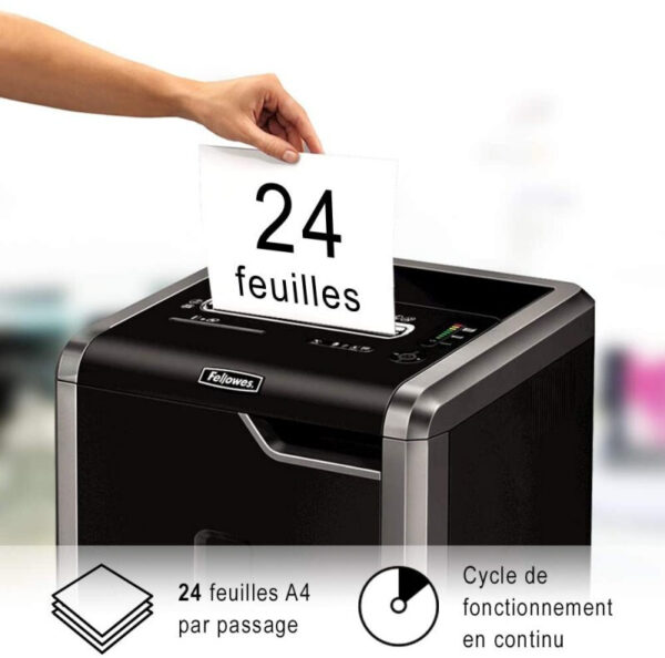 Destructeur Fellowes Powershred 225i Coupe droite (4623001) – Image 4