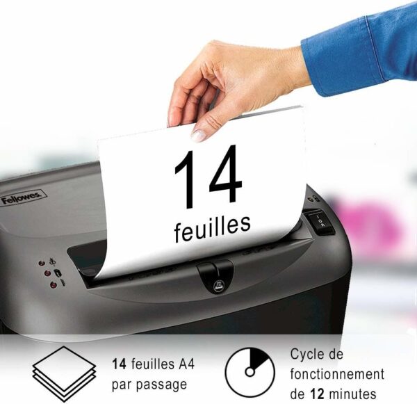 Destructeur Fellowes Powershred 70S Coupe droite (4671101) – Image 2