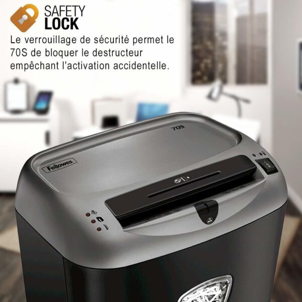 Destructeur Fellowes Powershred 70S Coupe droite (4671101) – Image 4