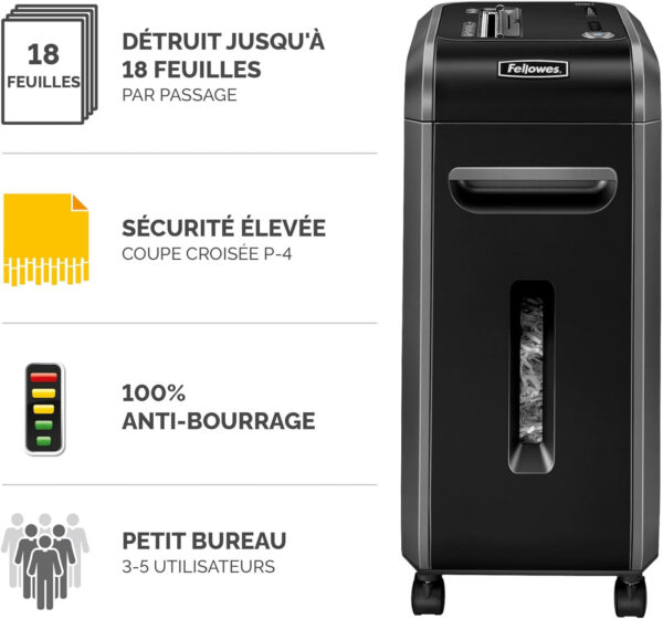 Destructeur Fellowes Powershred® 99Ci Coupe croisée (4691001) – Image 3