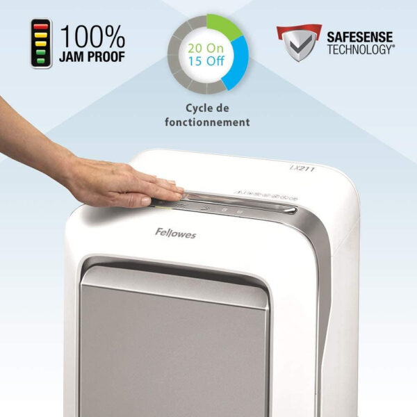 Destructeur Fellowes Powershred® LX211 microparticules (5050301) – Image 8