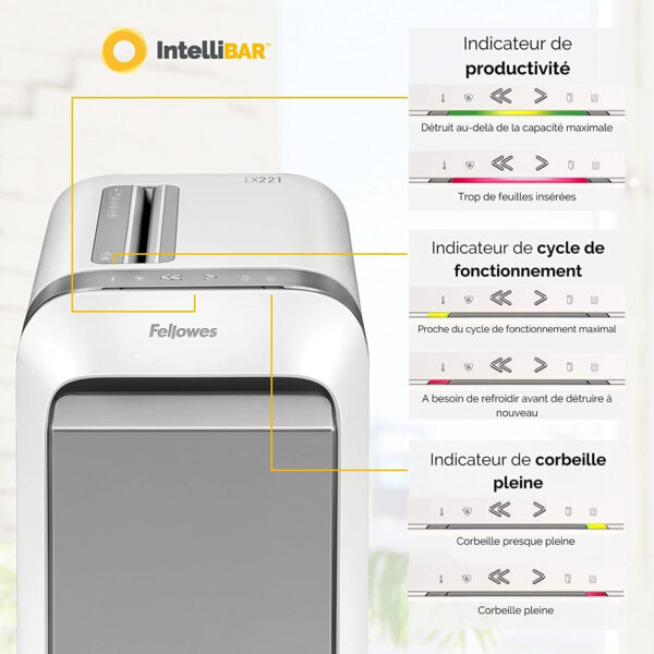 Destructeur Fellowes Powershred® LX221 microparticules (5050501) – Image 12