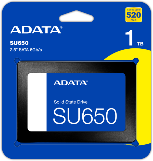 Disque Dur interne SSD ADATA SU650 SATA 2.5" 1 To (ASU650SS-1TT-R)