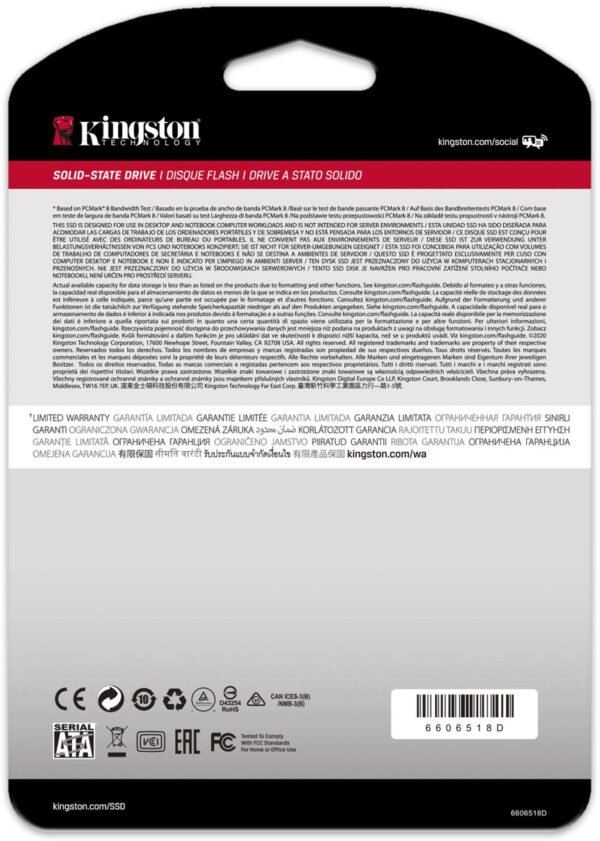 Prix Disque Dur interne SSD Kingston A400 SATA 2.5" 240 Go (SA400S37/240G) -  392.00 -  392.00 – Image 3