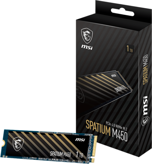 Disque Dur interne SSD MSI Spatium M450 PCIe 4.0 NVMe M.2 1To (S78-440L980-P83)