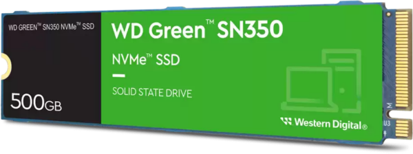 Disque dur interne SSD WD Green SN350 M.2 2280 PCIe Gen3 x4 3D NAND NVMe 480 Go (WDS480G2G0C-00AJM0) – Image 2
