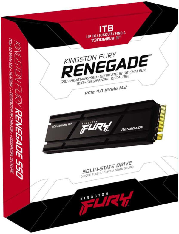 Prix Disque Dur interne SSD Kingston FURY Renegade Heatsink M.2 2280 PCIe Gen4 x4 NVMe 1 To (SFYRSK/1000G) -  1492.00 -  1492.00 – Image 3