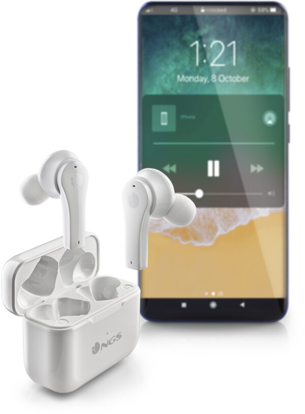 Prix Écouteurs Bluetooth intra NGS Artica Bloom White (ARTICABLOOMWHITE) -  130.00 -  130.00 – Image 5