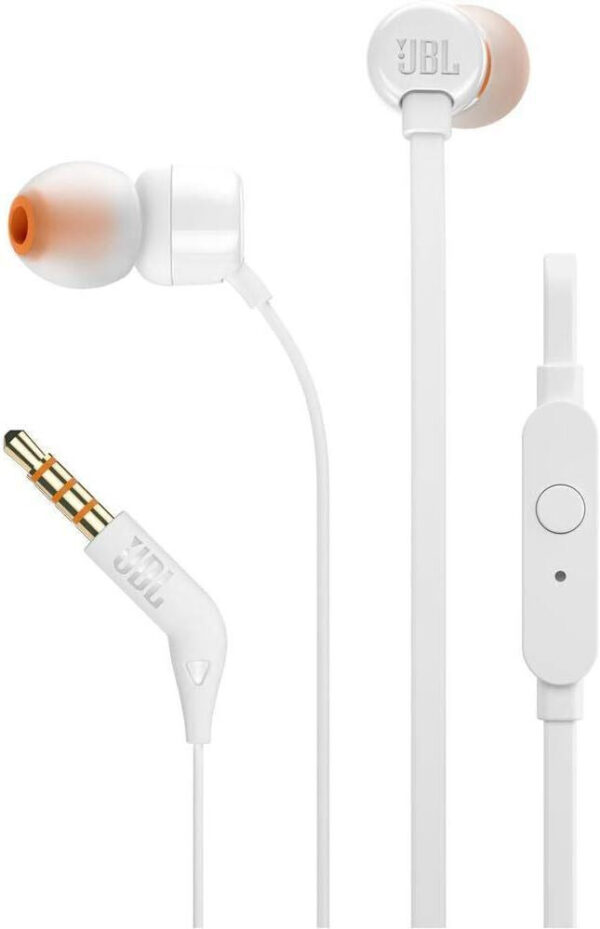 Écouteurs JBL Tune 110 Intra-auriculaire Blanc (JBLT110WHT)