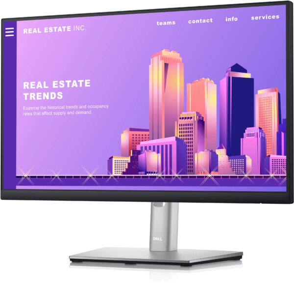 Écran 21,5" Full HD Dell P2222H-3Y - Fonctions de réglage de position complètes et bordures ultra-fines – Image 2