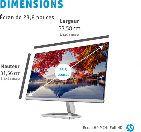 Prix Écran 23,8" Full HD HP M24f (2D9K0AS) -  -  – Image 8