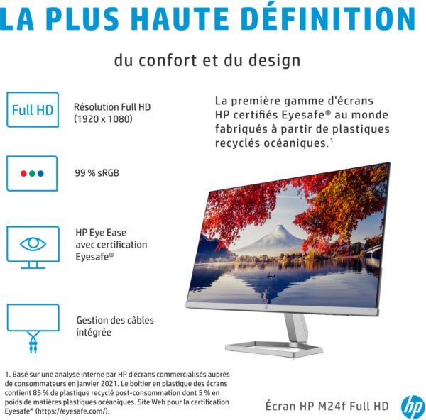 Prix Écran 23,8" Full HD HP M24f (2D9K0AS) -  -  – Image 10
