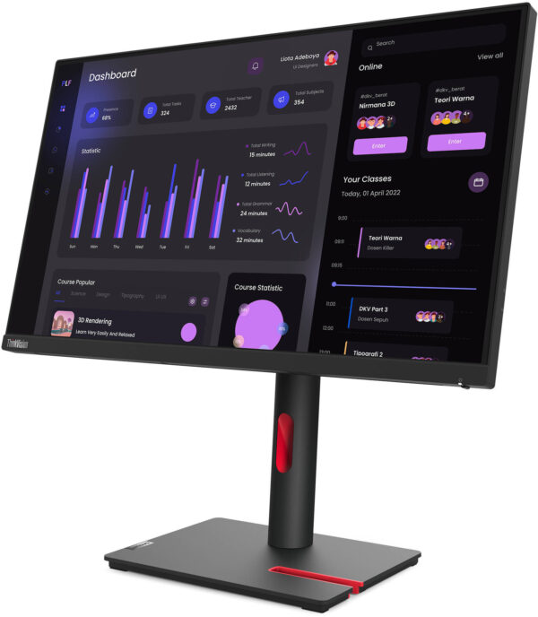 Écran 23,8" Full HD Lenovo ThinkVision T24i-30 (63CFMATXEU) – Image 4