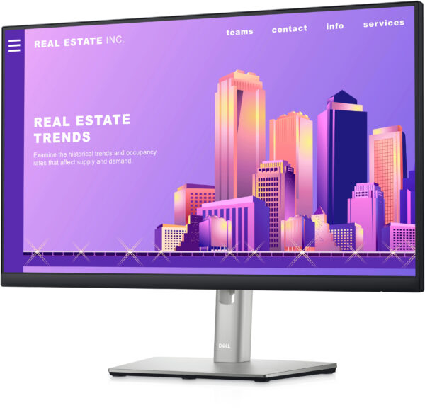 Écran 23,8" Full HD Dell P2422H-3Y - Fonctions de réglage de position complètes et bordures ultra-fines – Image 2