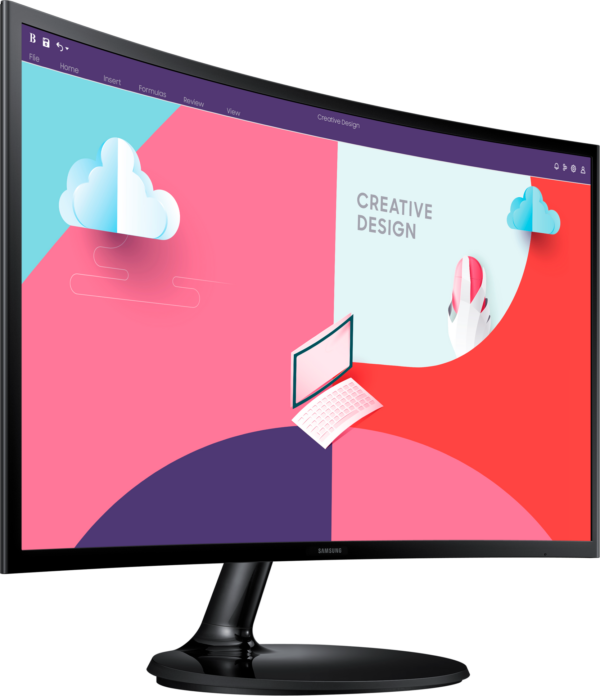 Écran incurvé 27" Samsung Essential Curved Monitor S3 (LS27C360EAMXZN) – Image 3