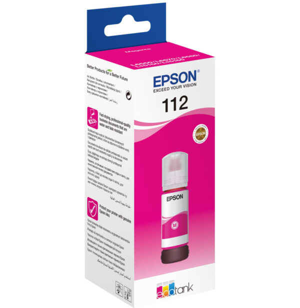 Prix Epson 112 Magenta - Bouteille d'encre Epson EcoTank d'origine (C13T06C34A) -  297.00 -  297.00