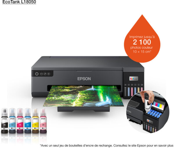 Prix Epson EcoTank L18050 Imprimante Photo A3+ à réservoirs rechargeables (C11CK38403) -  12816.00 -  12816.00 – Image 2