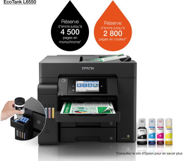 Epson EcoTank L6550 Imprimante multifonction à réservoirs rechargeables (C11CJ30403)
