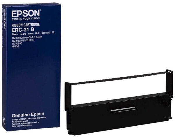 Prix Epson Ruban ERC-31B Noir TM-U590 / 930 / 950 / TM-H5000 (C43S015369) -  43.00 -  43.00