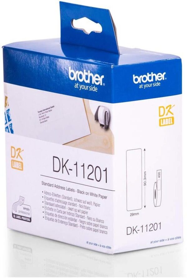 Prix Étiquettes Brother d'adressage standard 29x90 mm (400 étiquettes par rouleau) (DK11201) -  157.00 -  157.00 – Image 3