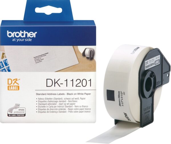 Prix Étiquettes Brother d'adressage standard 29x90 mm (400 étiquettes par rouleau) (DK11201) -  157.00 -  157.00