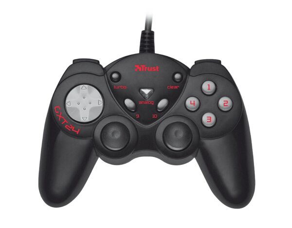 Prix Gamepad GXT 24 Compact Trust avec mode Turbo fire pour les PC fixes et portables - USB -  - 