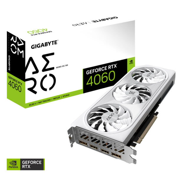 Prix Gigabyte AERO GeForce RTX 4060 OC 8G NVIDIA 8 Go GDDR6 (GV-N4060AERO OC-8GD) -  -  – Image 2