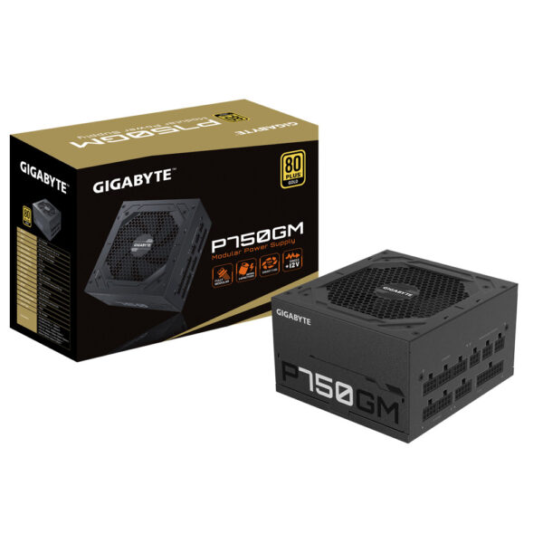 Prix Gigabyte P750GM unité d'alimentation d'énergie 750 W 20+4 pin ATX ATX Noir (GP-P750GM) -  -  – Image 7