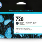 Prix HP 728 130-ml Matte Black DesignJet Ink Cartridge cartouche d'encre 1 pièce(s) Original Rendement standard Noir mat (3WX25A) -  2208.00 -  2208.00