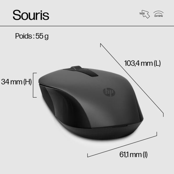 HP Ensemble combiné clavier et souris sans fil 330 Ensemble combiné clavier et souris sans fil HP 330 (2V9E6AA) – Image 8