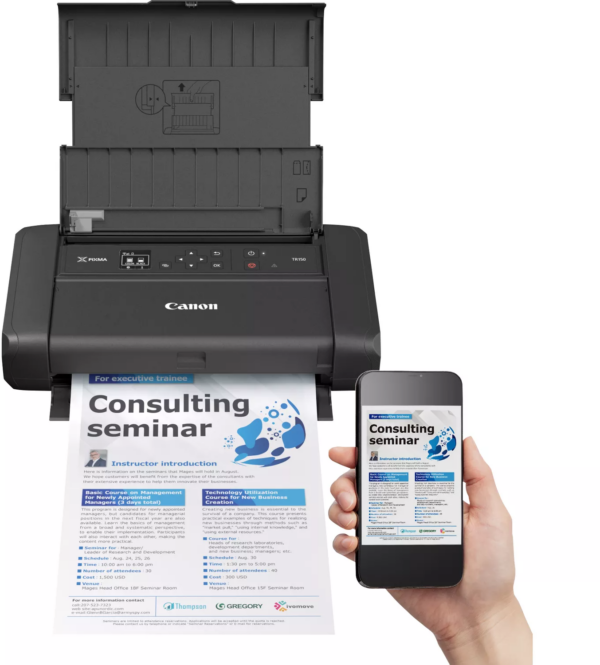 Prix Imprimante Jet d'encre Portable Canon Pixma TR150 avec Batterie (4167C026AC) -  6203.00 -  6203.00 – Image 7