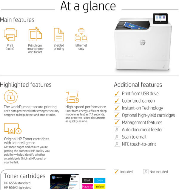 Prix Imprimante Laser Couleur HP LaserJet Enterprise M653dn (J8A04A) -  19350.00 -  19350.00 – Image 9