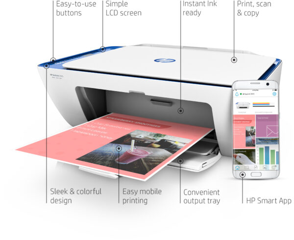 Imprimante multifonction Jet d’encre HP DeskJet 2630 (V1N03C) – Image 2